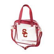 USC Trojans SC Interlock Clear Carryall Tote